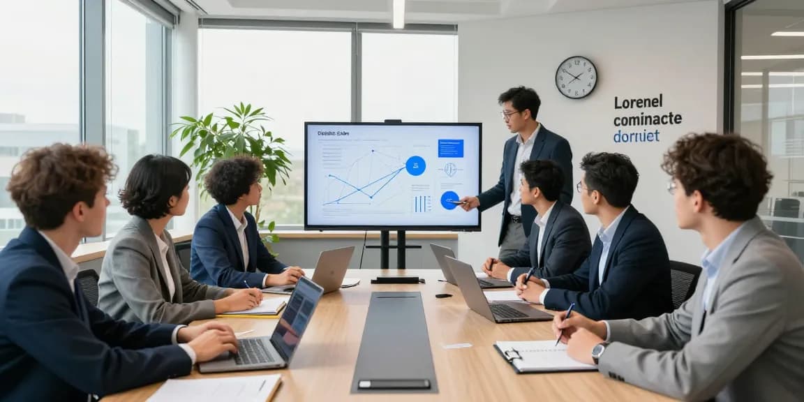 Dynamic business meeting discussing when is 3g being switched off with visual displays showcasing connectivity solutions.