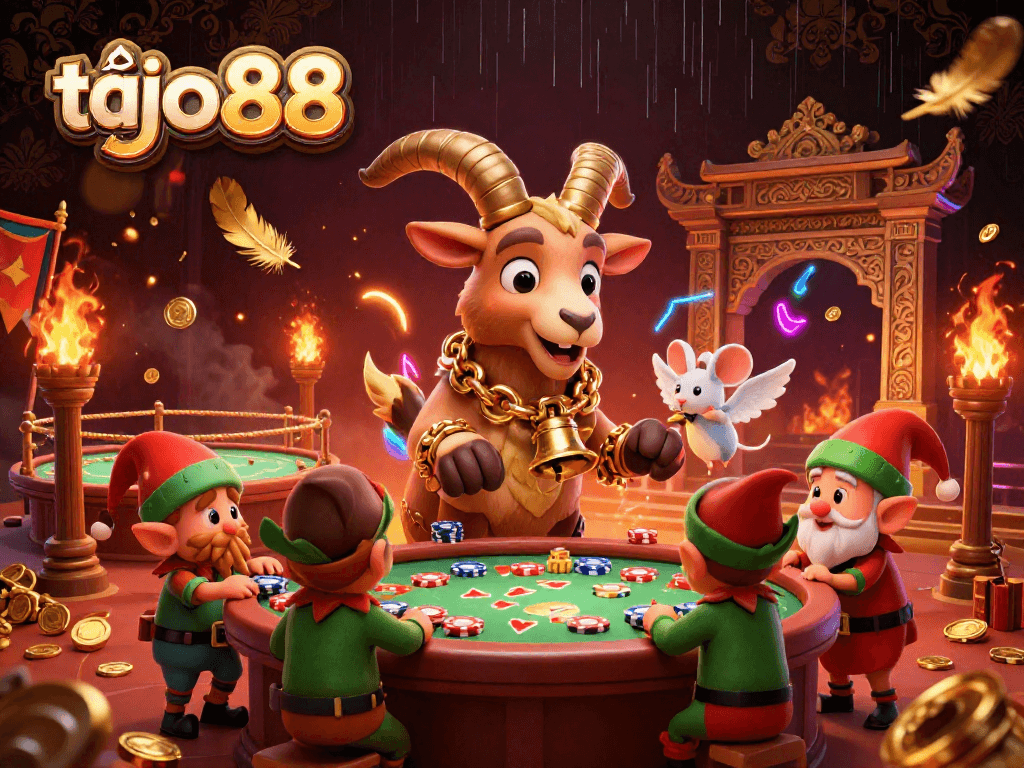 Activate gameplay excitement with tải go88 in a festive 3D casino filled with Krampus, angel mouse, and gremlin action.