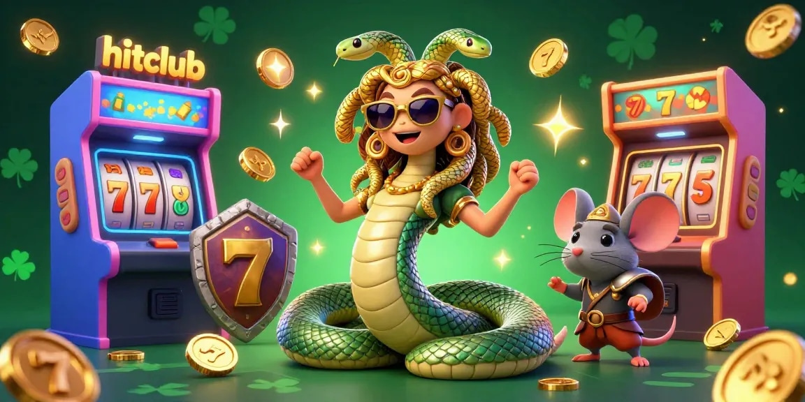 Engage with hitclub's dynamic gaming scene featuring Medusa and arcade elements.