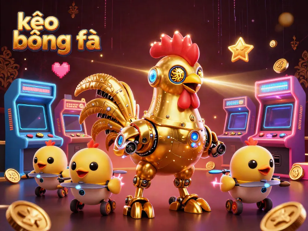Experience kèo bóng đá with dynamic characters and vibrant casino elements in a visually striking illustration.
