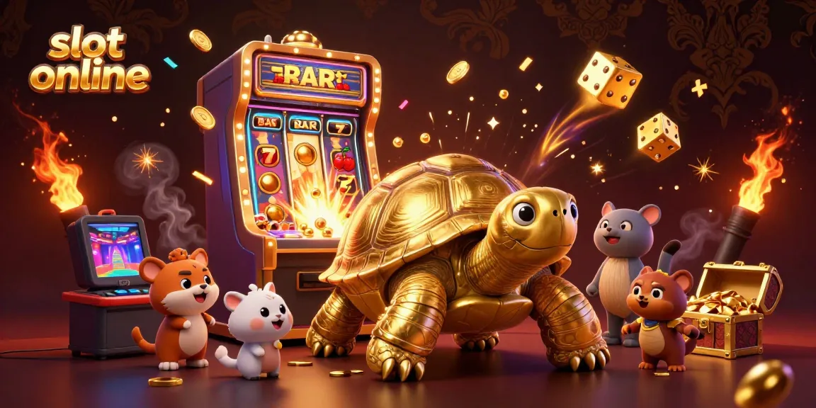 Engage with slot online excitement featuring a golden tortoise and thrilling jackpot elements.