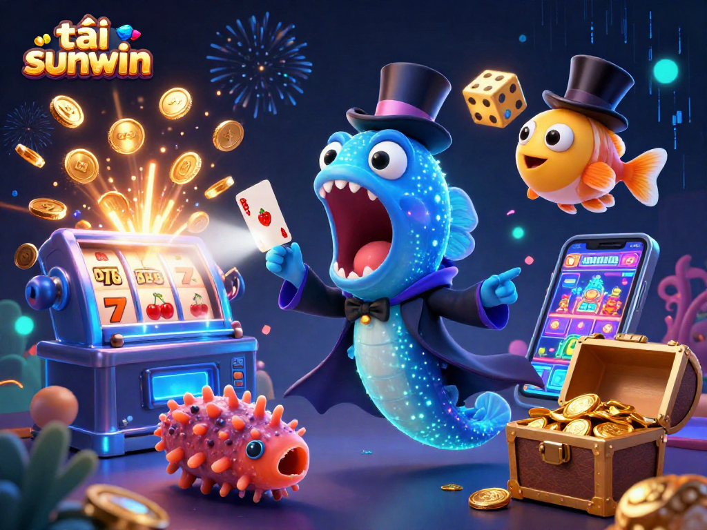 Experience excitement with the thrilling "tải sunwin" casino games as vibrant characters showcase action-packed scenes.