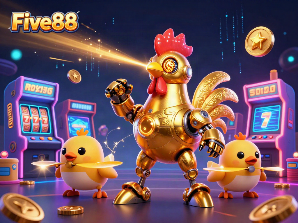 Experience thrilling gameplay at Five88 with vibrant retro-futuristic casino elements and engaging visuals