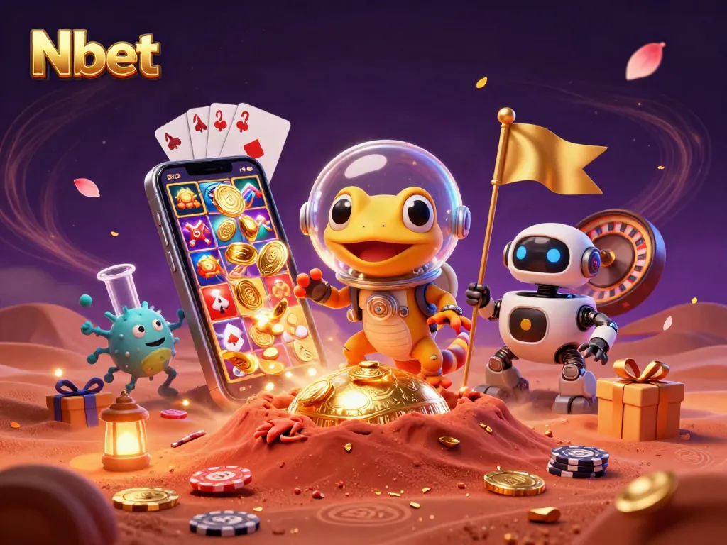 Experience thrilling gameplay with Nbet’s vibrant casino adventure featuring a Martian gecko.