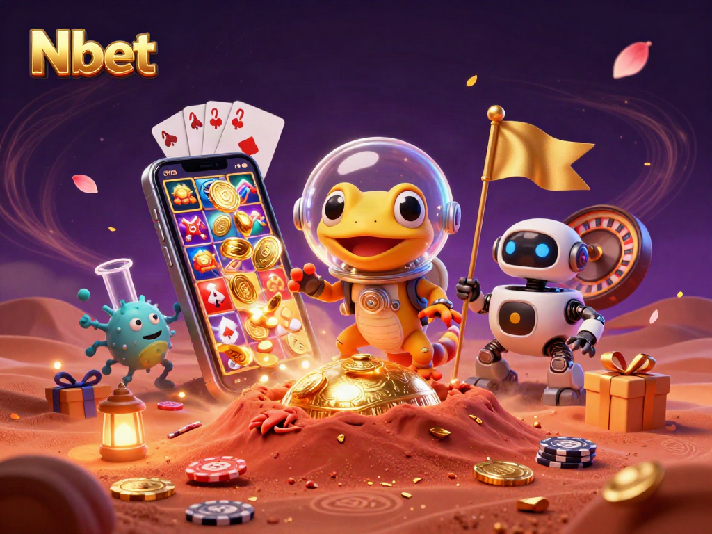 Experience thrilling gameplay with Nbet’s vibrant casino adventure featuring a Martian gecko.