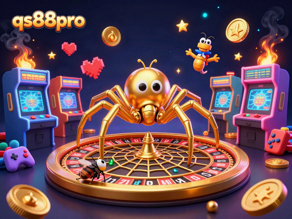 Place your bets at qs88pro with excitement as the golden spider spins the roulette web!