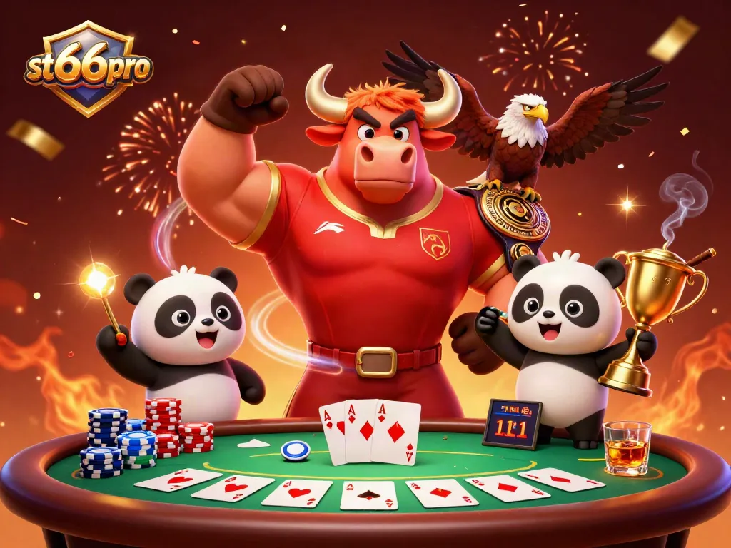 Engage with st666pro to enjoy thrilling poker moments in an energetic casino scene.