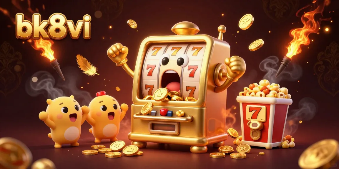 Experience bk8vi's thrilling jackpot moments as 3D slot machines celebrate in a vibrant casino.