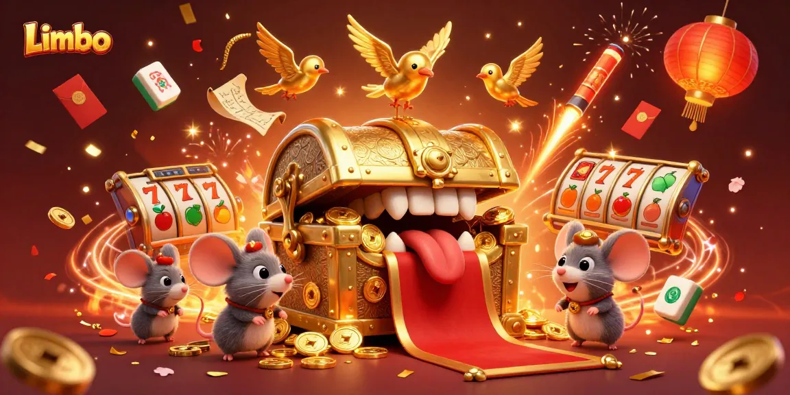 Engage in Limbo at the casino with a vibrant scene of golden treasure and exciting slot elements.