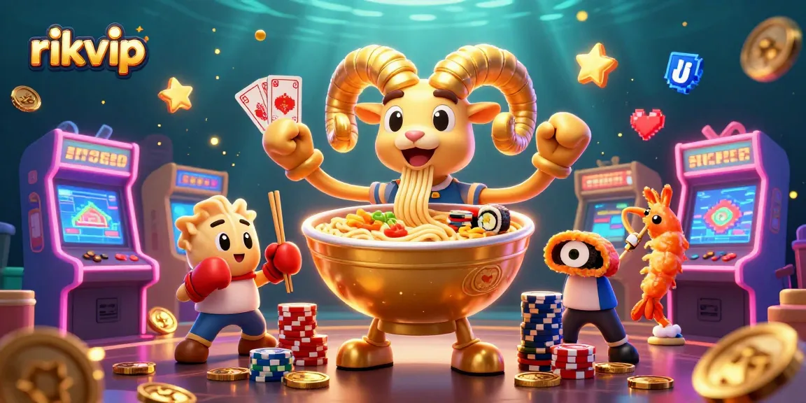 Experience the excitement of rikvip with fun characters in a vibrant 3D casino setting.