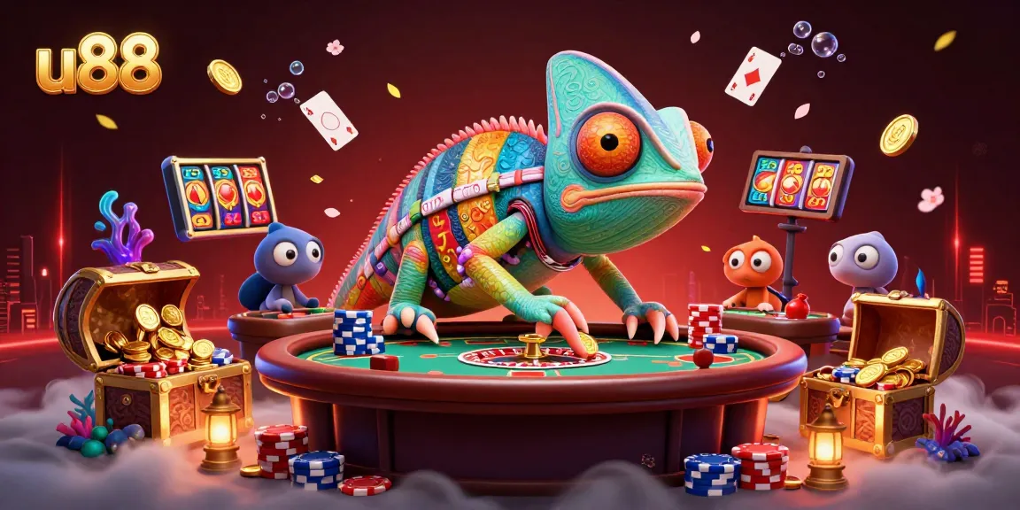 Experience thrilling gameplay with the vibrant u88 chameleon casino scene, packed with poker excitement.