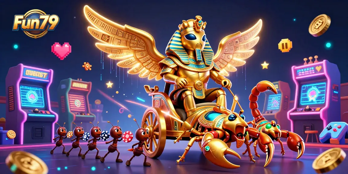Experience Fun79 with a dynamic scene featuring vibrant gaming elements and an exciting casino adventure.