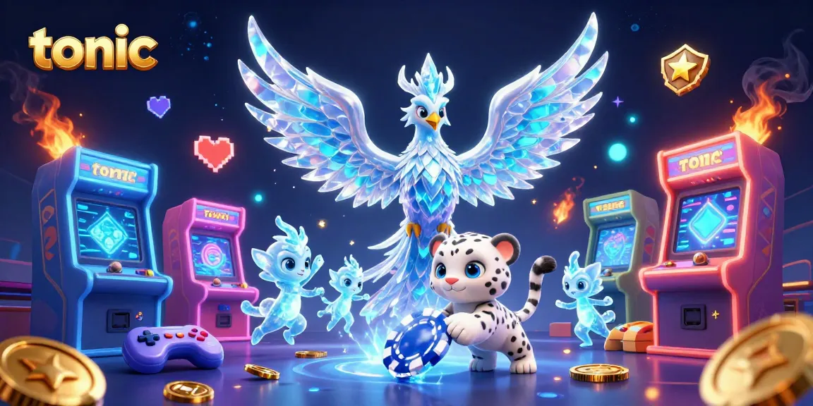 Experience tonic gaming excitement with animated casino action featuring vibrant characters.
