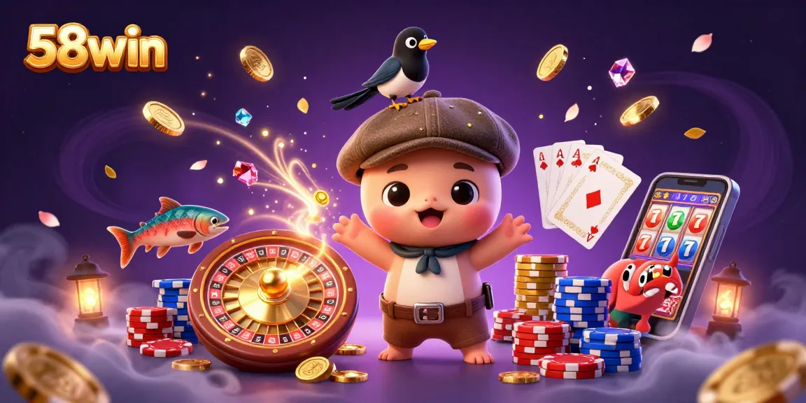 Experience the excitement of 58win casino with vibrant characters and dynamic game elements.