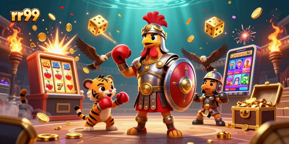 Spin the rr99 jackpots with an exciting 3D casino scene filled with action and rewards.