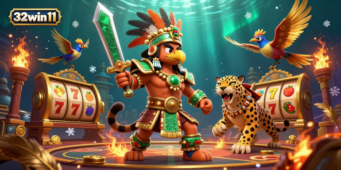 Experience the excitement of the 32win11 casino with dynamic 3D characters and vibrant gambling elements.