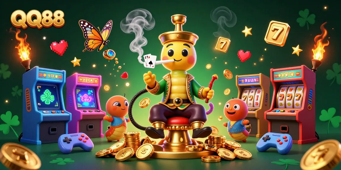 Engage with QQ88's exciting casino world filled with vibrant symbols and elements.