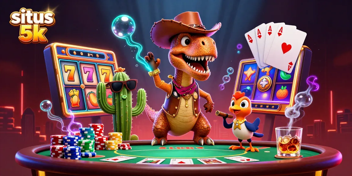 Enjoy thrilling spins with situs slot 5k as our cartoon characters hit the jackpot!