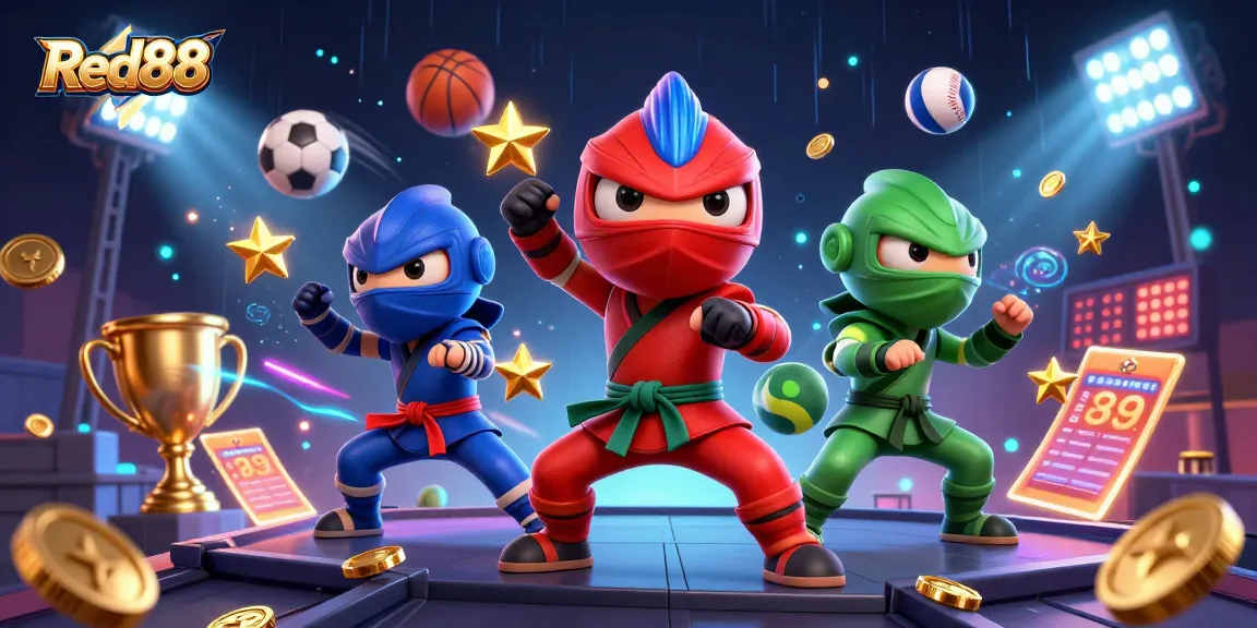 Red88 delivers exciting online gaming with a team of ninja chameleons in a dynamic, fun-filled atmosphere.