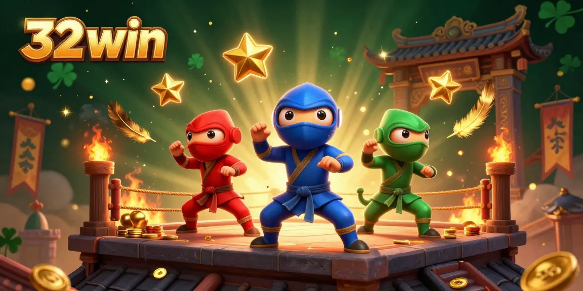 Engage in thrilling gaming action at 32 win with dynamic ninja characters and showcase exciting casino elements.