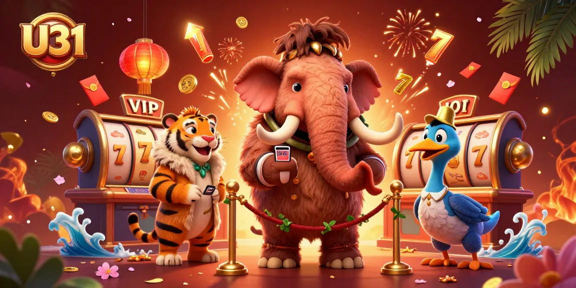 Experience winning strategies at U31 casino as the woolly mammoth checks IDs at the entrance, enriched with dynamic casino elements.